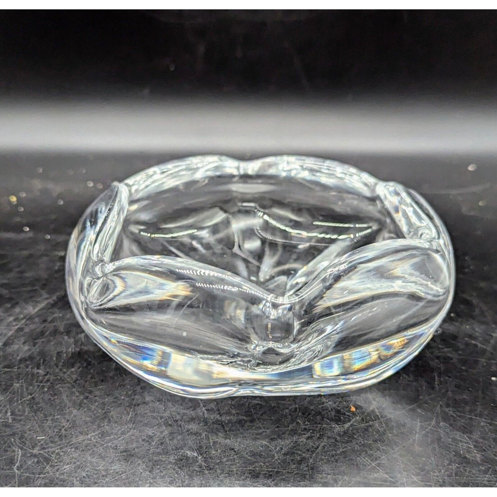 Vintage Signed Orrefors Glass Ashtray Bowl Stella Polaris By Vicke Lindstrand